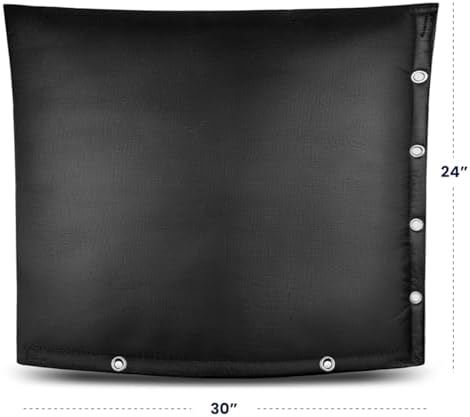Backflow Insulation Cover for Winter Freeze Protection, Waterproof Five-Layer Design with Grommet Holes,Outdoor Pipe and Sprinkler Cover, 30''W x 24''H- Black - Image 5
