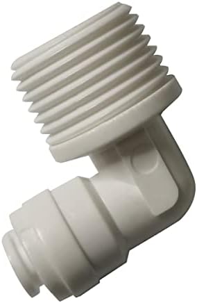 Malida Male Push To Connect Tube Fitting,water purifiers Quick Connector Drinks Dispense and water filtration system fittings (1/2 NPT Male x 1/4 OD Tube Elbow) - Image 3