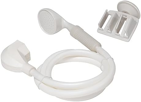 Simply Clean Portable Shower Head with Hose, Single Setting, White - Image 2