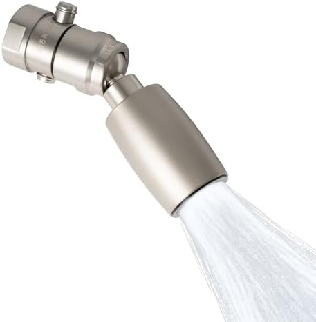 High Sierra® - CLASSIC™ Solid Lead-Free Metal 2.0 GPM Award Winning. High Pressure Shower Head with Trickle Valve. Patented Nozzle Never Clogs - Brushed Nickel Finish by HIGHSIERRASHOWERHEADS