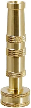 Ustope Garden Hose Nozzle, High Pressure Water Hose Nozzle Sprayer Head,fits 3/4” Garden Hose Thread,for Lawn & Garden,Washing Cars,Watering Garden,Cleaning,Showering Dogs&Pets（Brass）, AD-05 by Unknown