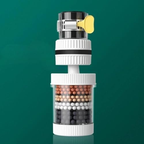 Removable and Washable 6-Layer Faucet Filter Universal Splash-Proof Water-Saving Device Kitchen Tap Water Filter Nozzle,New Type,White,1 PC by Unknown