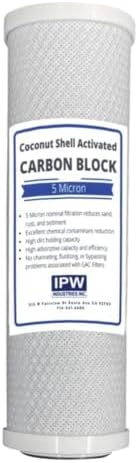 IPW 5 Micron Carbon Block Water Filter, 10 in x 2.5 in by Isopure_WaterIPWINDUSTRIES