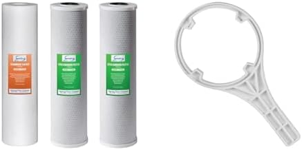iSpring F3WGB32B 4.5” x 20” 3-Stage Whole House Water Filter Replacement Pack Set with Sediment & AWR3 Wrench for WGB32B series, WGB22B series, and WGB21B series Whole House Water Filtration by Unknown