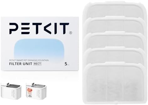 PETKIT Filter Unit Rect for EVERSWEET MAX Cordless Water Fountain, 5 Pack by Unknown