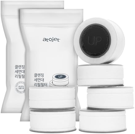 Cleansing Washbasin Faucet Replacement Filter Inspired By Korea's Beauty Culture - Pure Carbon Filters for Bathroom (6 Filters) – Compatible with Atojet AJ8310 (AJ8310-FLT-6PC) by ATOJET