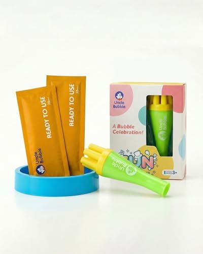 Uncle Bubble Eco Mini Bubble Blower, Plastic-Reduction for Kids by UncleBubble