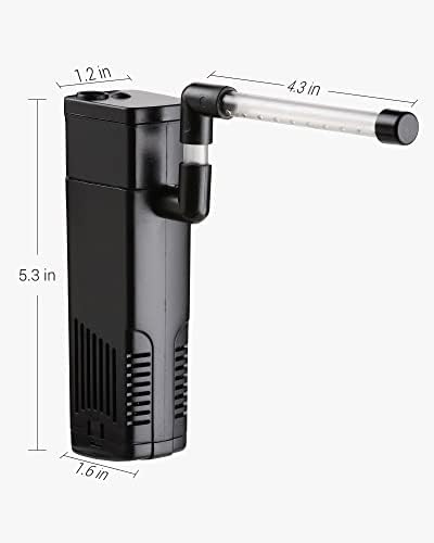 NICREW Internal Aquarium Filter for Fish Tank up to 10 Gallons, 53 GPH - Image 6