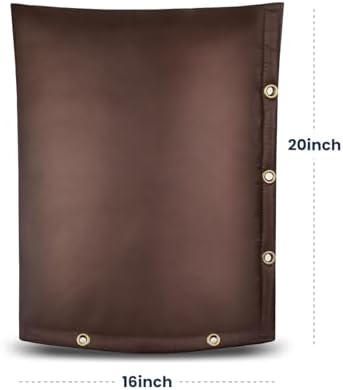 Heavy Duty Backflow Preventer Cover with Two Hook and Loop Openings for Winter Freeze Protection- Outdoor Pipe, Sprinkler, Faucet, and Valve Insulated Cover, 16''W x 20''H- Brown - Image 6