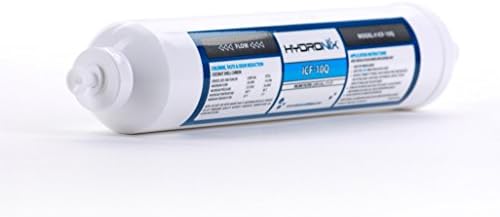 Hydronix ICF-10Q Inline Reverse Osmosis Post, Fridge & Ice Coconut GAC Water Filter 2000 Gal, 1/4" Quick Connect - Image 2