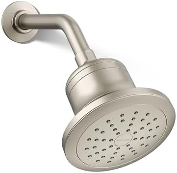 KOHLER 33631-G-BN Cinq Round Single-Function Filtered Showerhead, Five-Layer Filtration, 1.75 GPM, Full Coverage Spray, Premium Durable Material, Vibrant Brushed Nickel by Unknown