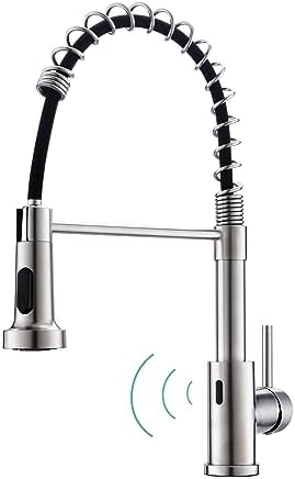 WEWE Touchless Kitchen Faucet, 2-Mode Sprayer, Brushed Nickel, Pull-Down by WEWE