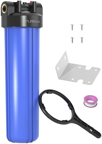 PWB20 Whole House Water Filter Housing Blue Fits 20” x 4.5” Big Filters by Purevua