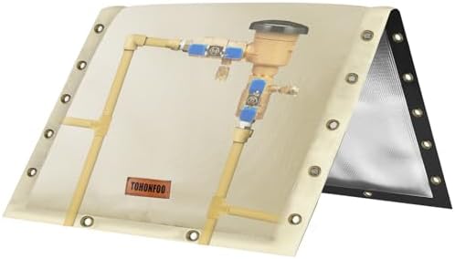 TOHONFOO 3-Way Open Backflow Preventer Pipe Cover Outside, 40"Wx26"H, Beige by TOHONFOO
