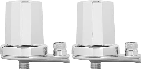 GE Shower Filtration System | Removes Chlorine | Easy to Install to an Existing Shower Head Tool Free in Minutes | Filter Included | Replace Filter (FXSCT) Every 6 Months, White (Pack of 2) by Unknown