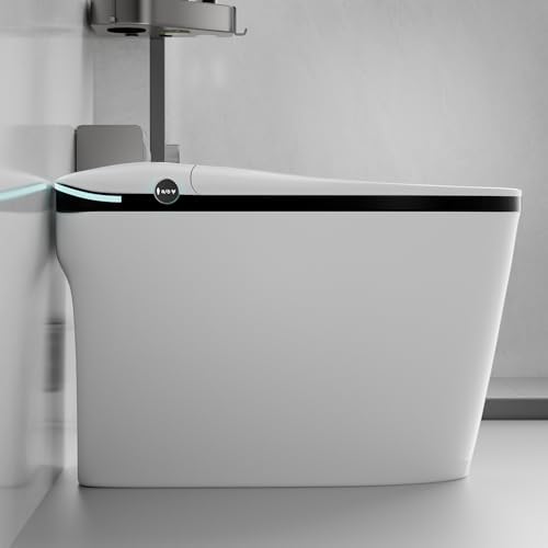 WinZo Tankless Smart Toilet With Bidet Built In, One-piece Bidet Toilet, Auto Flush, Auto Open & Auto Close,Heated Seat, Warm Water and Dry,Foor Sensor/Remote Control - Image 2