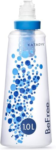 Katadyn BeFree 1L Lightweight Collapsible Water Filter Bottle for Outdoors by Katadyn