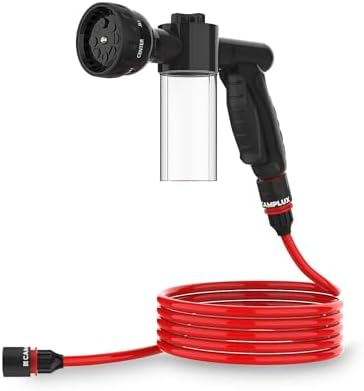 CAMPLUX Pet Washing Hose Attachment with Soap Dispenser, 11.48 FT Hose, 8-in-1 Sprayer Mode for Watering Flowers, Car Wash, Dog and Horse Showering - Image 2