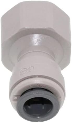 IPW Industries Inc John Guest Acetal Female Push-In Connector - 3/8 Inch OD to 1/2 Inch BSPT, Coned Shape Fitting for Potable Water Filter, Ro System, Refrigerator, Water Line Hose Adapter, P - 2-Pack by Isopure_WaterIPWINDUSTRIES
