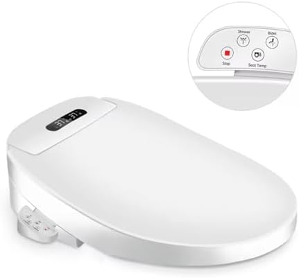 Electric Bidet Smart Toilet, Auto Open/Close Lid & Seat with Radar and Foot Sensor, WaterTank Built In, Auto Flushing, 8 Modes Wash, Dryer, Foam Shield (Snow White) - Image 6