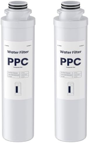 PPC Water Filter Replacement Cartridges, Compatible with Aigerri Countertop Water Filter System, 2-Pack Composite Filter, Reduces Chlorine, Taste & Odor, Twist-Lock by Unknown