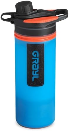 GRAYL GeoPress 24 oz Water Purifier & Water Filter Bottle, Bali Blue by GRAYL