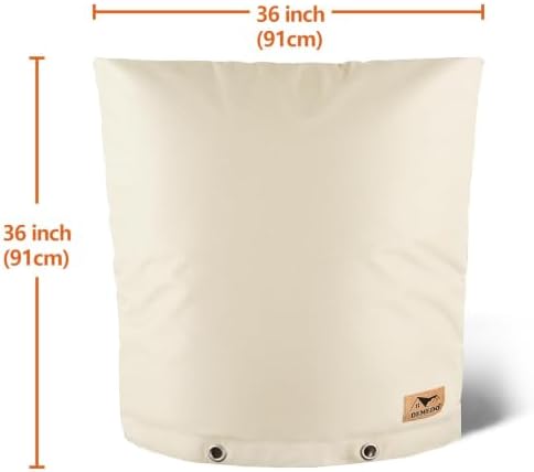 Backflow Preventer Insulation Cover - Water Pipe Insulation Sprinkler Cover for Outside - Insulated Backflow Cover Pouch for Irrigation Back Flow Valve in Winter or Sun Exposure (36" W x 36" H, Sand) - Image 7