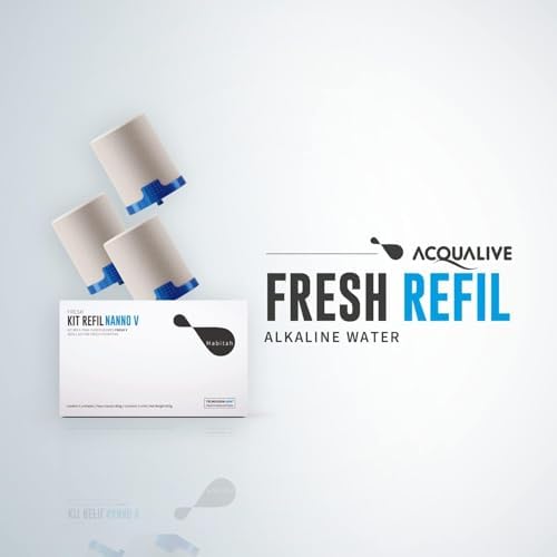 ACQUALIVE Kit Refill Fresh V Nanno - 3-Pack of Replacement Filters for V Self Filter Model | Alkaline Water Filtration and Ionizer System | Comes with an extra magnesium capsule. - Image 2