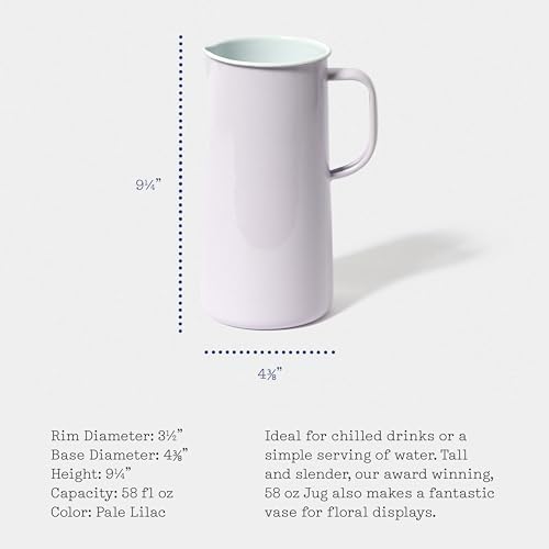 Falcon Enamelware Pitcher (57 oz), Metal Pitcher with Spout & Handle - Image 2