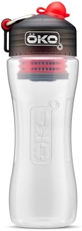 ÖKOH2O Purification Water Bottle with Advanced Filtration, Charcoal, 22oz by OKO