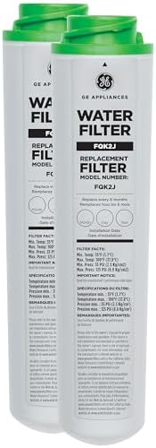 GE Under Sink Water Filter Replacement, Dual Flow, Reduces Sediment, Rust & Other Impurities from Water, Fits GXK255TBN Under Sink Filtration System, Replace Every 6 Months, FQK2J, 2 Filters by Unknown
