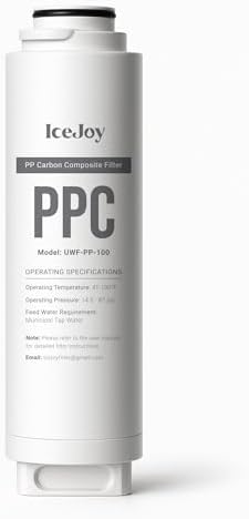 IceJoy PPC Under Sink Sediment Water Filter, for 3-Stage Ultra-Filtration System, 1 Pack by IceJoy