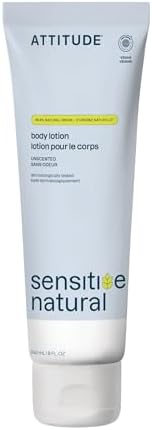 ATTITUDE Face & Body Lotion for Sensitive Skin, Unscented, 8 Fl Oz by ATTITUDE