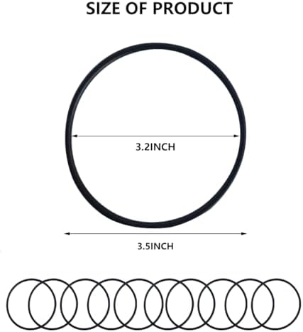 10Pcs 3.5" O.D. Replacement O-Ring for Reverse Osmosis Water Filter Housings, Black O-Ring Set - Image 2
