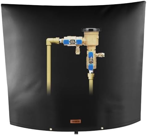 TOHONFOO Backflow Preventer Cover, Pipe Freeze Insulation, 40"Wx40"H, Black by TOHONFOO