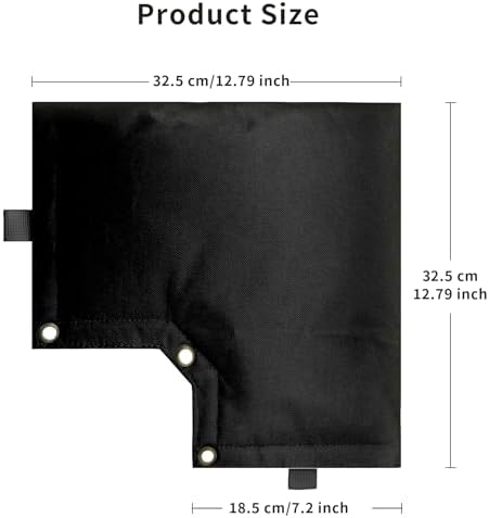 Backflow Preventer Cover Insulated Pouch, Sprinkler Valve Cover Insulated, Pipe Insulation Cover, Protects from Severe Snow and Intense Sun, Winter Water Well Pump Covers (Black 13" W×12" H) - Image 2