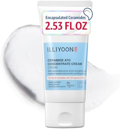 Illiyoon Ceramide Ato Concentrate Cream | Moisturizer for Dry & Sensitive Skin, 100hr Lasting Hydration, For Face & Body, Gentle for Infants, Moisture Barrier Repair, Vegan Certified, 2.53 fl.oz. by ILLIYOON