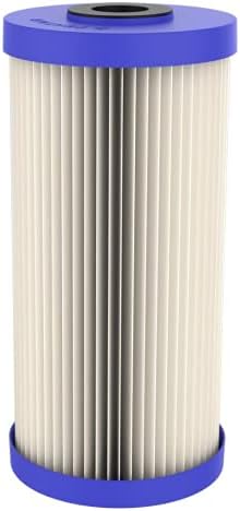 Pentair Pentek ECP20-BB Big Blue Sediment Water Filter, 10-Inch, Whole House Heavy Duty Pleated Cellulose Polyester Replacement Cartridge, 10" x 4.5", Blue End Cap, 20 Micron - Image 2