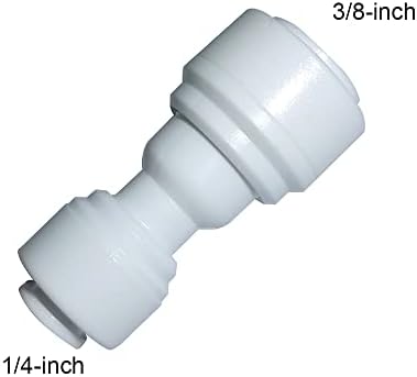 Reducing Straight Union 3/8" to 1/4" Quick Connector fittings RO Water Filters set of 10 - Image 2