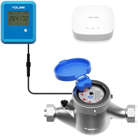 YoLink FlowSmart Kit: 2" Water Meter + Monitor + Hub by YoLink