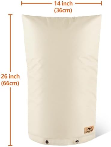 Backflow Preventer Insulation Cover - Water Pipe Insulation Sprinkler Cover for Outside - Insulated Backflow Cover Pouch for Irrigation Back Flow Valve in Winter or Sun Exposure (14" W x 26" H, Sand) - Image 7
