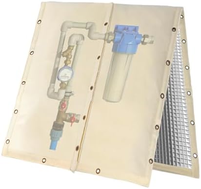 TOHONFOO 4-Way Open Backflow Preventer Pipe Cover Outside, 24"Wx24"H, Beige - Image 2