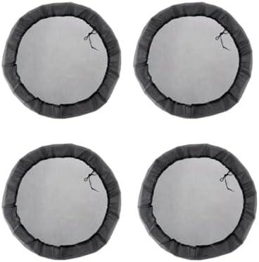 4 Pcs Mesh Cover for Rain Barrels, 31.5 in Water Collection Buckets Cover with Drawstring Water Collection Buckets Tank Protector for Preventing Fallen Leaves in Outdoor Garden Eaves. by QIYIRO