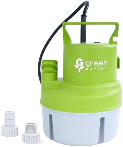 Green Expert Submersible Utility Water Pump 1/6 HP, Electric Water Removal Pump for Flooded Basement, Pool, Hot Tub, Garage, Yard, Window Well Drainage, Portable Emergency Pump by TornadoTools