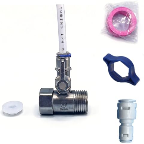 Under Sink T Valve Water Line Splitter 1/2" to 1/4" for RO Filter by Unknown