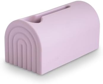 mushie Bath Spout Cover | Soft Silicone Bathtub Faucet Safety Guard for Kids | Universal Fit (Soft Lilac) by mushie