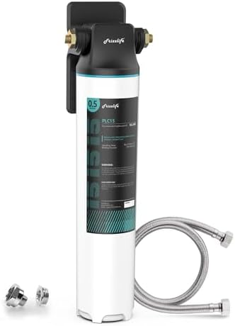 Frizzlife SW15 Under Sink Water Filter System, NSF/ANSI 53&42 Certified, Reduces 99.99% Lead, Chlorine, Bad Taste & Odor, Inline Water Filter, 16K Gallons High Capacity, 0.5 Micron, USA Tech by FRIZZLIFE