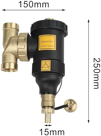 Boiler Dirt Separator, Magnetic Sludge Filter, Central Water Heater Filter, Brass Stainless Steel Mesh, DN20 DN25 DN32 Threaded Connection, Rust Scale Sediment(DN25/1 inch female) - Image 4