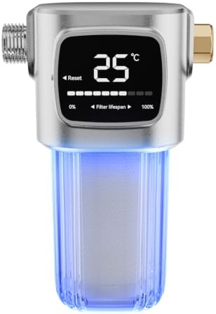 Shower Head Filter for Hard Water, 17-Stage Filtration with Smart Display, UV-C Treatment, Self-Powered, Tool-Free Install, Fits Most Shower Heads by CEACYDIK