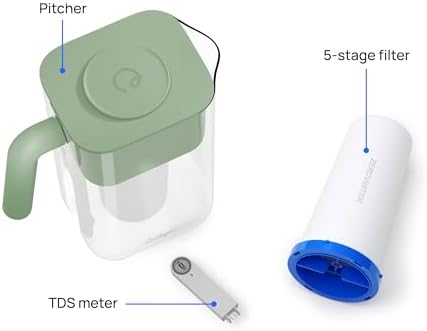 Culligan ZeroWater 10-Cup Pitcher Water Filter Removes PFAS, Sage - Image 4